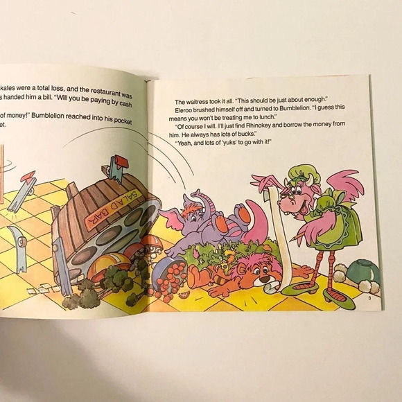 Vintage 1985 Disneys Wuzzles Bumblelions Funny Money Read  Along Book Only - Picture 8 of 15
